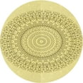 thumbnail image 1 of Ahgly Company Tapis Rond Lavable en Machine Intérieur Transitionnel Jaune Soleil, 5 Pieds Rond, 1 of 7