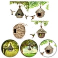 thumbnail image 5 of Handmade Straw Birdhouse Creative Garden Decoration Eco-Friendly Hanging Bird Nest for Hummingbirds 15*22cm, 5 of 6