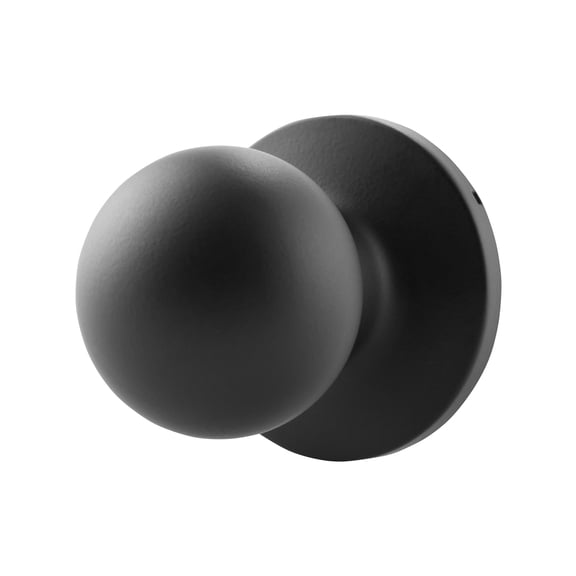 Hyper Tough Passage Hall & Closet Ball Doorknob, Matte Black