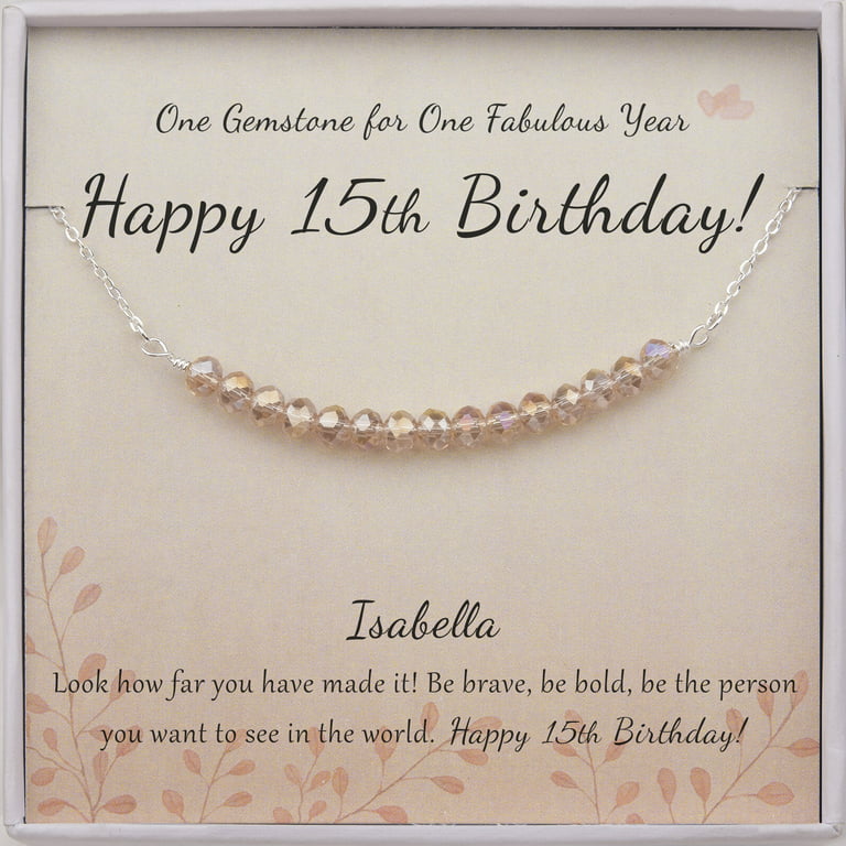 Birthday Gifts For 15 Year Old Girls, 15Th Birthday Gift For Teen Girls  Necklace