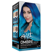 Splat Ombre Ocean Semi-Permanent Turquoise & Blue Hair Dye Complete Kit with Bleach