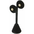 thumbnail image 2 of Plymor Black Velvet Two Circles, Single Pair Earring Display Stand, 2.125" W x 1.25" D x 4.75" H (Pack of 2), 2 of 2