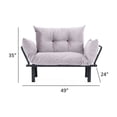thumbnail image 4 of Lightweight and Stylish - Gray Metal Futon Love Seat Ideal for Apartment Living, 4 of 4