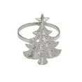 thumbnail image 2 of Christmas Tree Napkin Rings - Set of 1 Alloy Metal Napkin Holder for Holiday Table Decor in Gold, Green, or Silver, 2 of 6