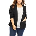 thumbnail image 3 of Blazer PaMujer TalExt3/4 Mangas Cuello De Chal Negro 3X, 3 of 5