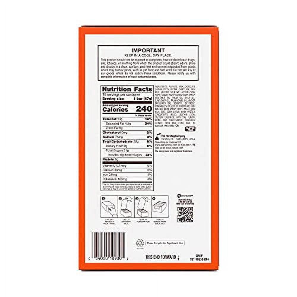 Reese's Nutrageous Candy Bar 1.66 oz (Pack of 18)