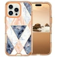thumbnail image 6 of Allytechgroup for iPhone 17 Pro Max Case, 3 Layers Protection Slim Lightweight Shockproof Soft TPU & Hard Back Protective Bumper Cover Marble Shell, N, 6 of 9
