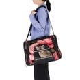 thumbnail image 6 of Rose Premium Fabric Pet Carrier Bag - Durable 900D Oxford Cloth & Sherpa Base - Comfy 17x10x11.8 in - Ideal for Travel & Outdoors – Spacious & Stylish – Suitable for Small Pets, 6 of 7