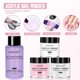 thumbnail image 4 of Líquido de cristal de 40ml con juego de polvo acrílico de 45ml, Kit de polvo acrílico transparente rosa y blanco, Kit de uñas adecuado para principiantes, 4 of 5