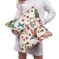thumbnail image 6 of Bingfone Watercolor Floral With Butterflies Linen Throw Pillow Covers Cushion Case Pocket Button Vintage Farmhouse Pillowcase for Sofa Couch Bed 20"x20", 6 of 9
