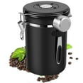thumbnail image 1 of PENGXIANG Boîte à Café avec Cuillère 1800ml Récipient de Stockage de Café en Acier Inoxydable Réutilisable Sans BPA Boîte de Stockage de Grains de Café avec Date Track Valve CO2 Mini Clip pour Grains Thé Moulu, 1 of 10