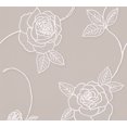 thumbnail image 1 of Moments - motifs Baroques, Fleurs et Guirlandes Rouleau de Papier Peint Gris, Moderne, 1 of 1