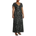 thumbnail image 2 of Ella Samani Plus Size Short Sleeve Maxi Wrap Dress, 2 of 6
