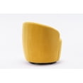 thumbnail image 6 of 360° Swivel Barrel Chair with Black Round Swivel Base, Teddy Fabric Accent Armchair for Living Rooms Dining Rooms Bedrooms,  Yellow, 6 of 9