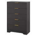 thumbnail image 5 of Ataucjin 5 Drawer Fluted Dresser,47" Tall Modern Chest of Drawers with Gold Metal Handles,Dresser for Closet, Bedroom,Living Room, Hallway, Entryway, 5 of 7