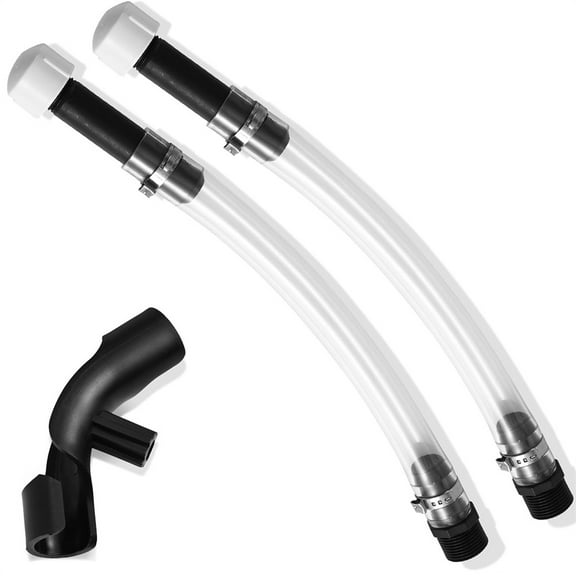 Duslogis Racing Fuel Jug Hose with Hose Bender, Transparent Plastic Filter Design Racing Gas Can Spout Pipe Bender with X-Shape Opener Closer Attachment for Fuel Jug Gas Can