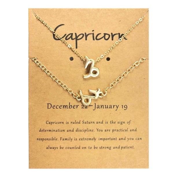 Collar para mujer, Joyas para mujer, Joyas para mujer, Conjunto de collar y pulsera de doce constelaciones, Collar con tarjeta de constelación, un collar
