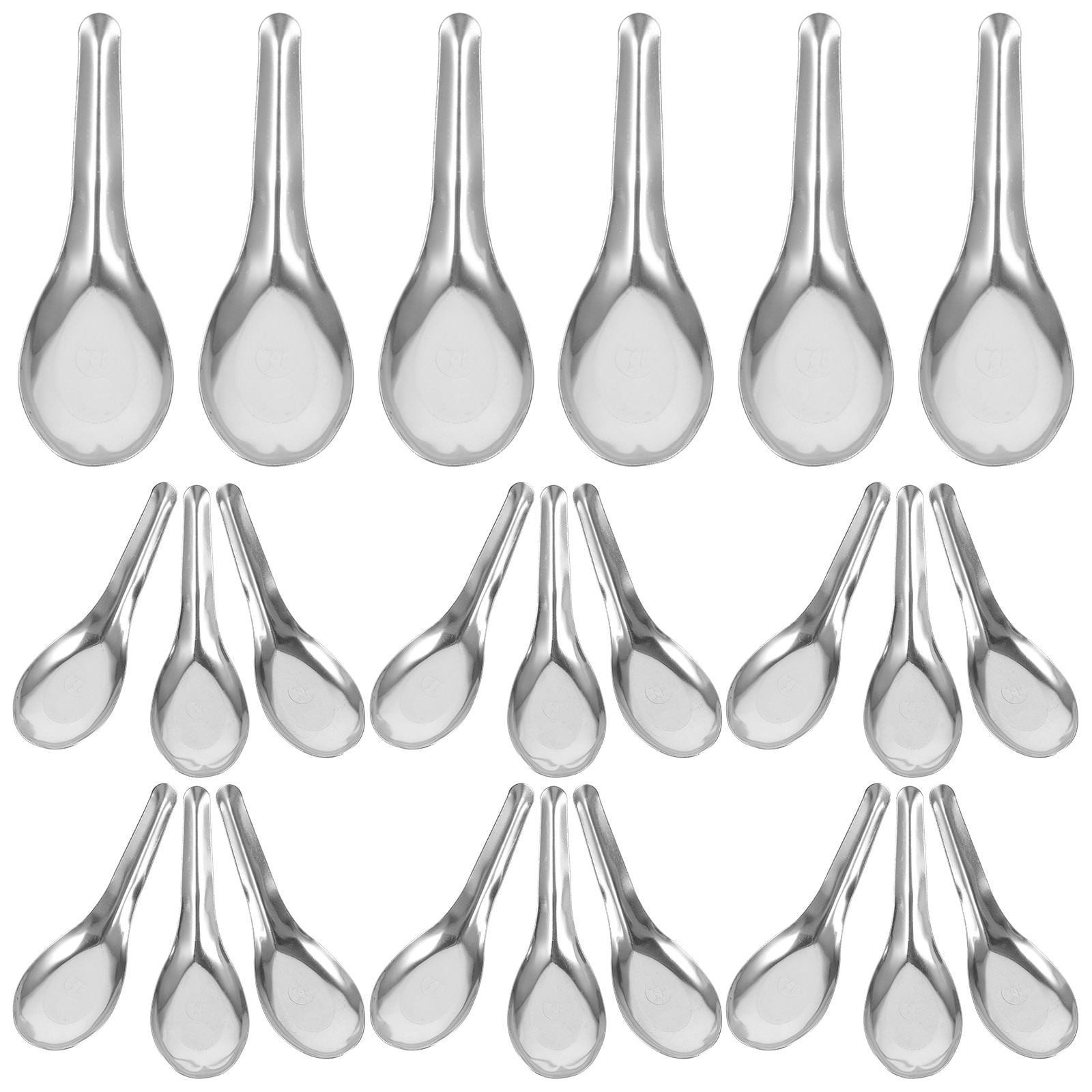 Raindrops 50Pcs Stainless Steel Soup Spoons for Coffee Tea Dessert and Dining