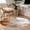 Mutli-Color, variant on Abstract Orange Grey Round Area Rug 4 FT, Non Slip Indoor Outdoor Rug, Modern Minimalist Street Art Washable Soft Circular Carpet Non-Shedding Floor Mat for Coffee Table Nursery Foyer Balcony