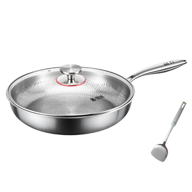 Ruiboury Non Titanium with Hammer Pans Energy-saving Cookpot Proof Cookware Easy To Conductivity Ideal for Kitchen Cooking 28cm