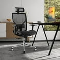 thumbnail image 2 of Costway Ergonomic Office Chair with Adjustable Headrest Reclining Backrest 3D Armrests, 2 of 10