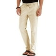thumbnail image 3 of Bellella Men Summer Drawstring Pants Casual Elastic Waist Bottoms Jogger Trousers Solid Color Loungewear with Pockets Light Khaki 3XL, 3 of 4