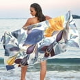 thumbnail image 6 of Coolnut Vintage Floral Pattern Beach Towel Super Soft Microfiber Sand Free Beach Towels, Oversized Camping Pool Towel, Lightweight, Breathable & Quick Dry Towels, 30x60in Washcloth Gift, 6 of 7