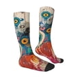 thumbnail image 4 of Lsque Abstract Colorful Dripping Circles Printed Crew Socks Men's Women's LightWeight Thin Casual Calf Socks ,Knee High Socks,Cotton Socks, 4 of 9