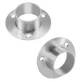 thumbnail image 2 of Uxcell 1.5" Pipe Dia 304 Stainless Steel Wardrobe Rail Support Bracket, 2 Pack, 2 of 4