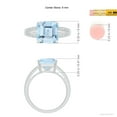 thumbnail image 3 of ANGARA Natural Solitaire Emerald-Cut 2.8 ct Aquamarine Split Shank Ring in 14K White Gold for Women (Size-9mm) | March Birthstone, Anniversary, Jewelry Gift for Women | Natural Aquamarine Ring, 3 of 7