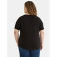 thumbnail image 3 of Terra & Sky Women’s Plus Short Sleeve V-Neck Tee, Sizes 0X-5X, 3 of 5