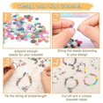 thumbnail image 3 of 4600pcs Clayds Kits For Bracelets Making , Polymer Clay Flat Round Spacer Preppy Heishids W, 3 of 5