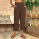 thumbnail image 4 of WILLBEST Pantalones Casuales de Lino Blanco para Mujer con Bolsillos, Pantalones Versátiles y Cómodos de Talla Grande para Uso Diario. Extra Grande, 4 of 4