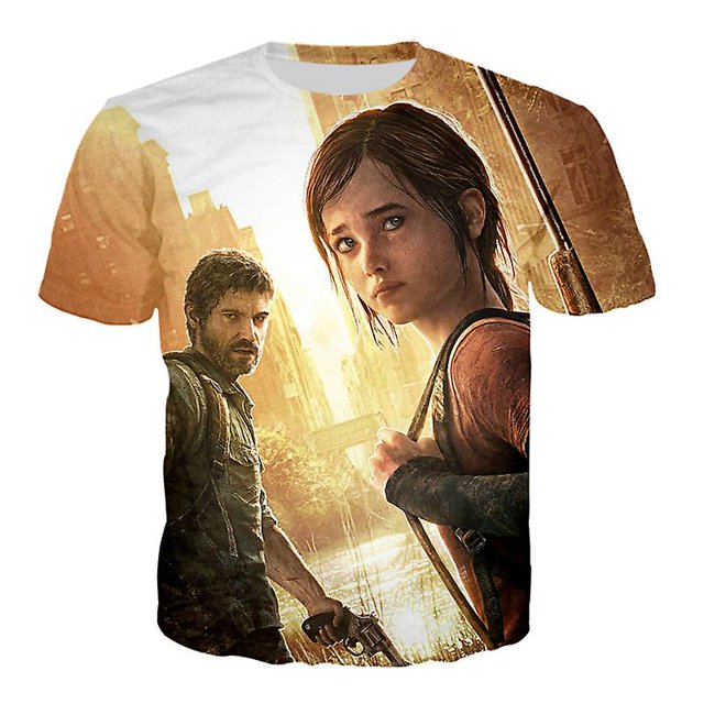 Cosdaddy The Last Of Us Ellie-disfraz de Cosplay para adulto, Camiseta con cuello redondo y estampado 3d, camisa de Halloween