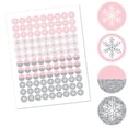 thumbnail image 2 of Big Dot of Happiness Pink Winter Wonderland - Snowflake Party or Baby Shower Round Candy Sticker Favors - Labels Fits Chocolate Candy (1 Sheet of 108), 2 of 5