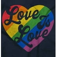 thumbnail image 2 of Retro Love Is Love Gay Pride Rainbow Women's Graphic T Shirt Tees Brisco Brands S, 2 of 5