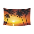 thumbnail image 1 of Tapiz colgante de pared ABPHQTO Isla Palmera Sunset Naranja 150x228 cm, 1 of 1