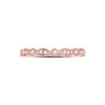 thumbnail image 2 of FB Jewels 10kt Rose Gold Womens Round Diamond Milgrain Stackable Band Ring 1/6 Cttw, 2 of 4