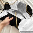 thumbnail image 4 of Twin XL Size Fitted Sheet Set - Black Grey 2 Piece Bedding Sets 16" Deep Pocket Fitted Sheet with 1 Pillowcases, Geometric Gold White Hexagon Modern Brushed Microfiber Hotel Luxury Bed Sheets, 4 of 9