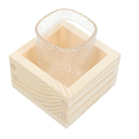 

1 Set Wood Sake Cup Square Sake Cup Japanese Style Sake Cup Wind Cup for Home