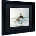 thumbnail image 2 of Trademark Fine Art "Haunted Lighthouse in the Storm" Canvas Art by Mathieu Rivrin, Black Matte, Black Frame, 2 of 4