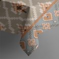 thumbnail image 4 of Orange Geometric Diamond Cross Pattern Rectangle Tablecloth 60"x120",Waterproof Polyester Rectangle Table Cloth, Wipeable Spillproof Polyester Tablecloth for Dining, Camping, Indoor and Outdoor, 4 of 6