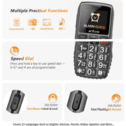 artfone C1+4G, Unlocked Cell Phone for Seniors, Basic Phone with Large Buttons, SOS Button, Loud Speaker, Speed Dial, FM Radio, Charging Dock, Black