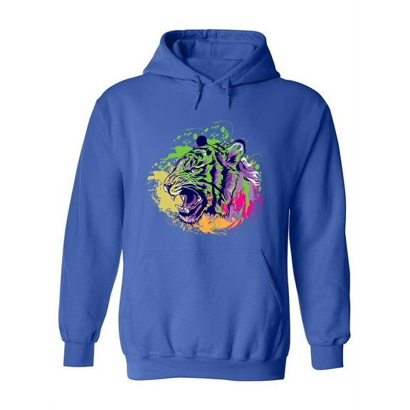 Colorful Paint Tiger Hoodie Women -Image by Shutterstock, Female Small
