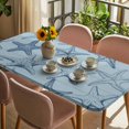 thumbnail image 3 of Navy Blue Starfish Table Cloths for 6 Foot Rectangle Tables, Coastal Ocean Summer Sea Nautical Patio Waterproof Elastic Fitted Tablecloths, Washable Rectangular Table Cover for Camping, 3 of 8