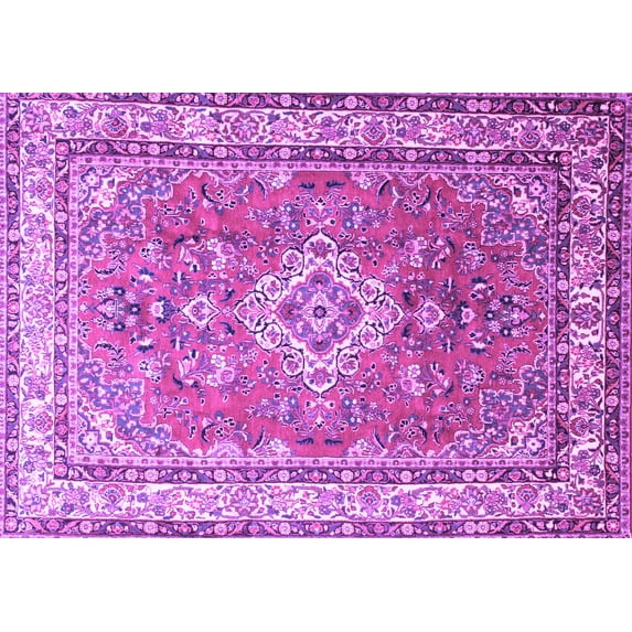 Ahgly Company Indoor Rectangle Persian Purple Traditional Area Rugs, 8' x 10'
