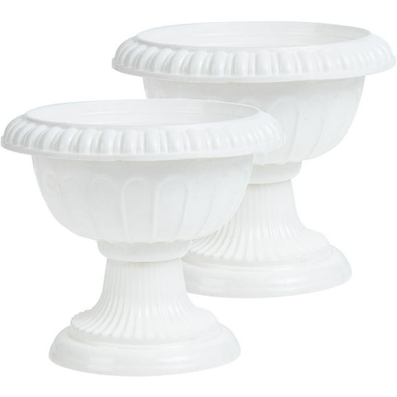 Kesenlong Plant Pot 2Pcs Roman Flower Pot Vintage Style Urn Planter Classic Traditional Roman Planter