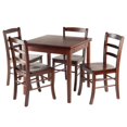 thumbnail image 2 of Pulman - Mesa extensible de 5 piezas con sillas con respaldo en escalera, nogal Winsome Trading Inc 94535, 2 of 2