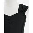 thumbnail image 3 of Hansber Kids Girls Sleeveless Chiffon Ruched Ballet Dance Dress Ballerina Princess Dancewear Black 14, 3 of 7