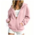 thumbnail image 2 of YanHoo Zip Up Hoodies Women Oversized Casual Y2K Long Sleeve Hooded Sweatshirts Fall Spring Track Jackets, 2 of 8